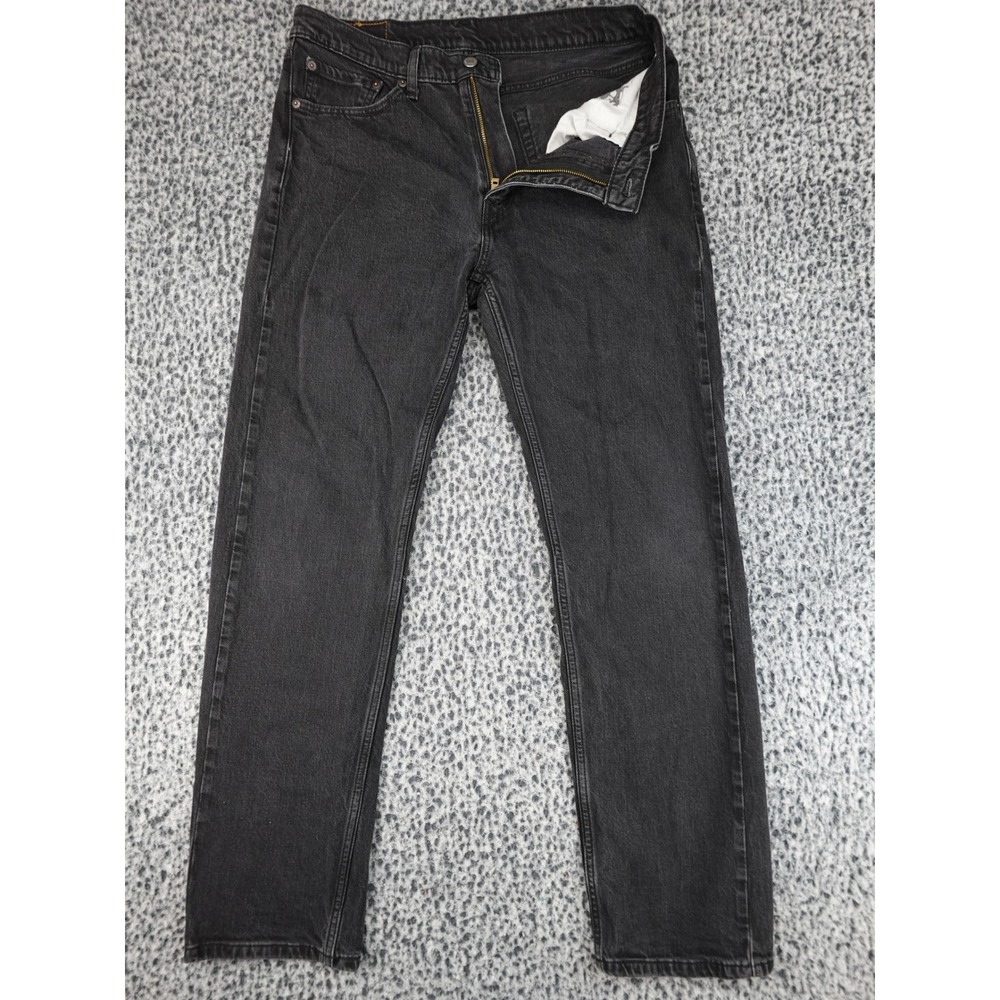 Levi's‎ 505 Regular Fit Jeans Mens 33x32 Black Faded Straight Leg 00505-2912